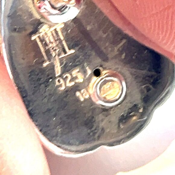 John Hardy Estate Earrings Sterling Silver 18k Y Gold JH72 - Picture 6 of 10